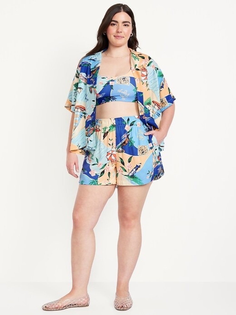 Old Navy Demi Ellie Beach Scene Shorts - XL